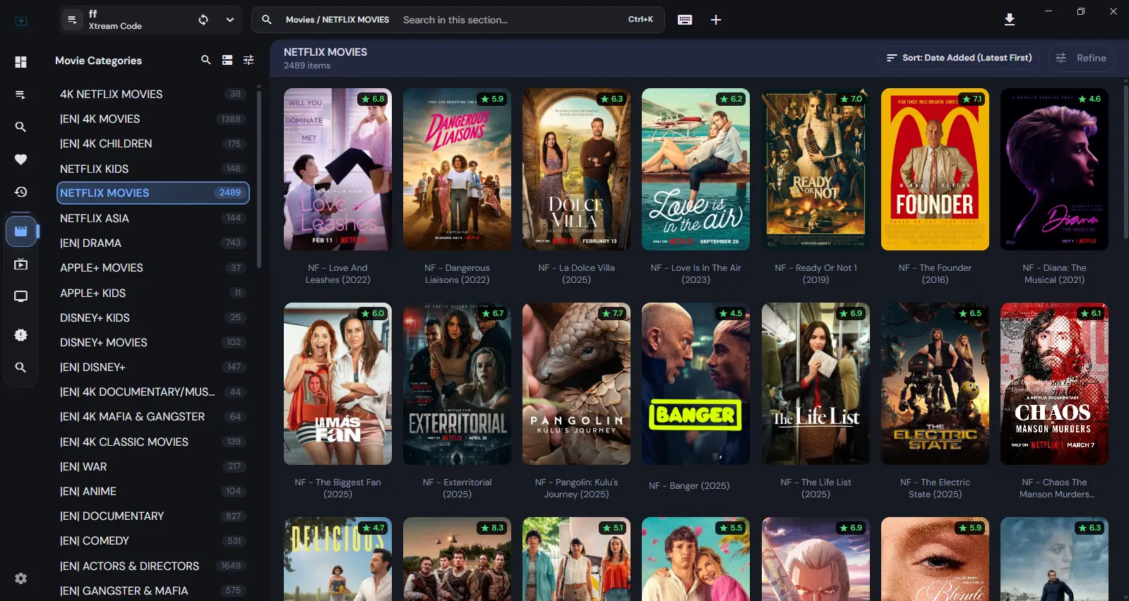 4K VOD & Netflix Movies Library