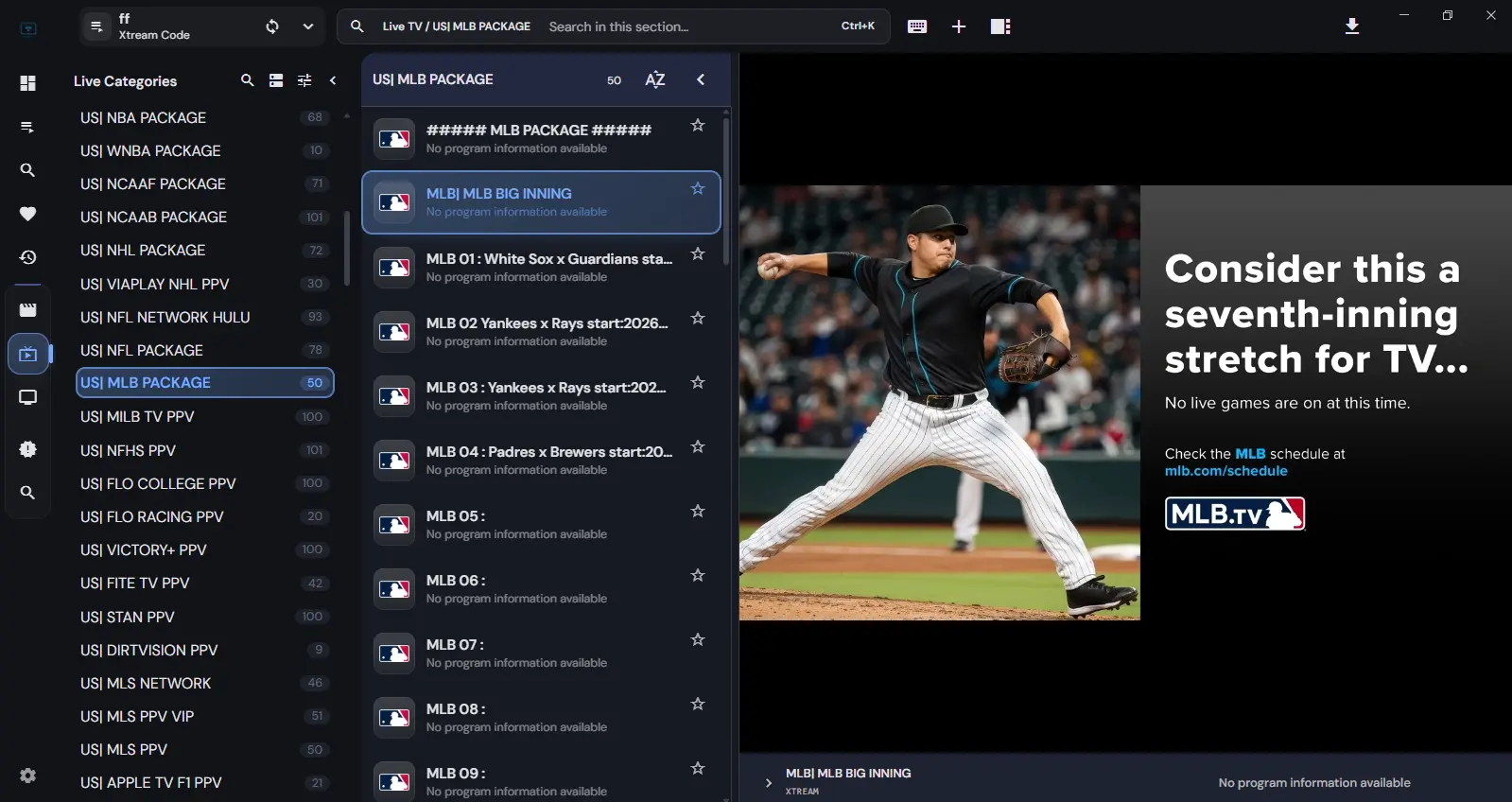 Major League Baseball (MLB Package)